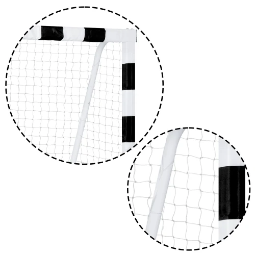Bramka do piłki nożnej 300 x 200 x 90 cm NS-465 czarno-biała