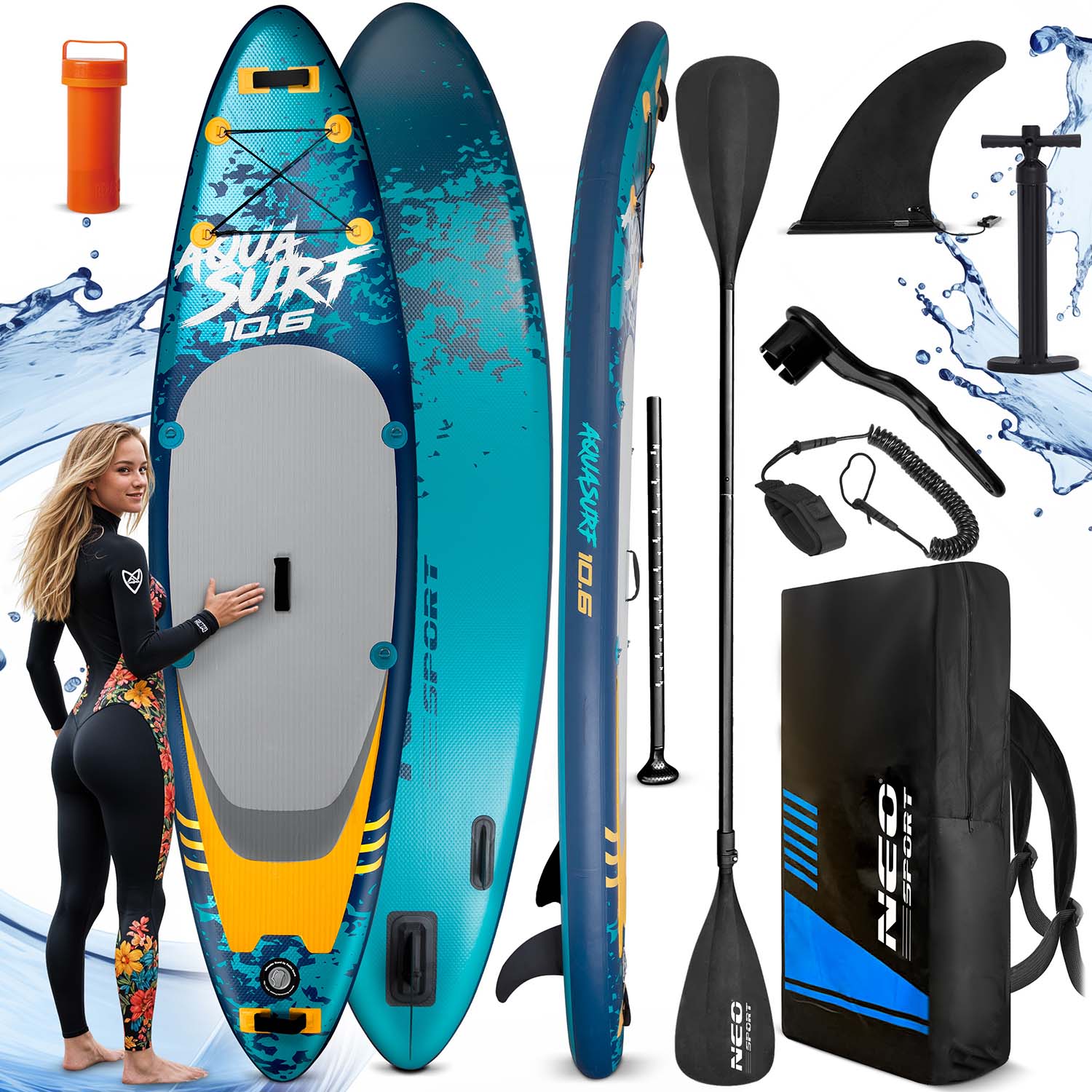  Deska SUP Aquasurf 320 x 81 x 15 cm Neo-Sport 170005