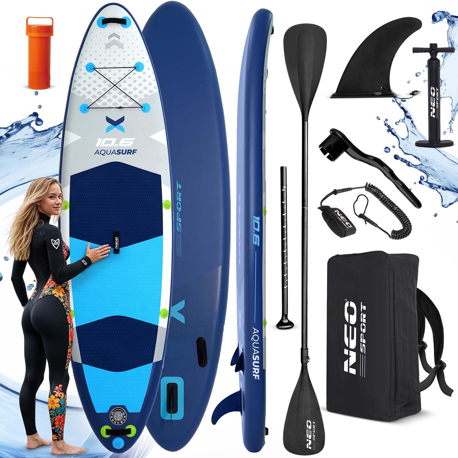 Deska SUP Aquasurf 320 x 84 x 15 cm Neo-Sport 170206