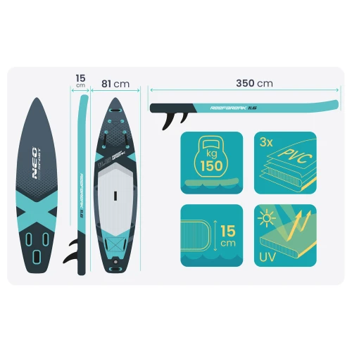 Deska SUP Reefbreak 350 x 81 x 15 cm Neo-Sport 170107