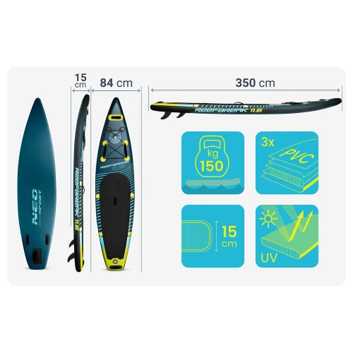 Deska SUP Reefbreak 350 x 81 x 15 cm Neo-Sport 170310