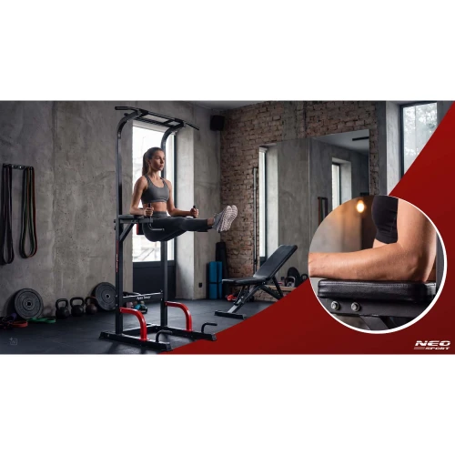 Drążek do podciągania dipów wolnostojący stabilny udźwig 150 kg Neo-Sport 130200