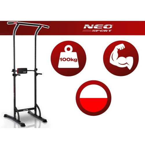 Drążek do podciągania wolnostojący stabilny udźwig 100 kg Neo-Sport 130300