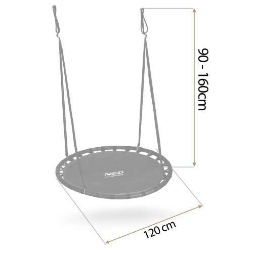 Huśtawka bocianie gniazdo Neo-Sport Swingo 120 cm