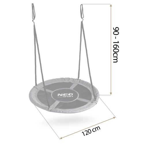 Huśtawka bocianie gniazdo Neo-Sport Swingo 120 cm