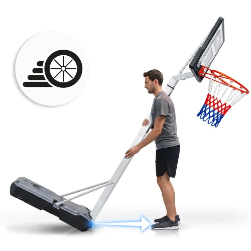 Kosz do koszykówki 150-260cm regulowany wolnostojący stabilny mobilny Neo-Sport NS-281