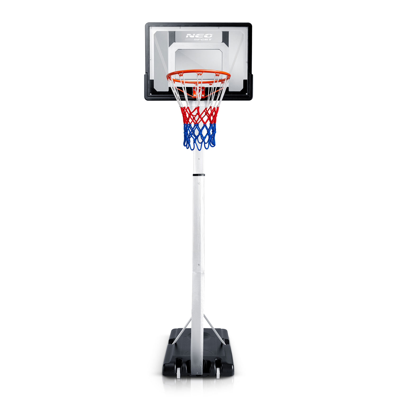 Kosz do koszykówki 150-260cm regulowany wolnostojący stabilny mobilny Neo-Sport NS-281