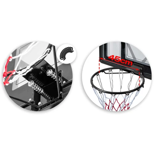 Kosz do koszykówki regulowany 135-300cm stabilny duży Neo-Sport NS-282