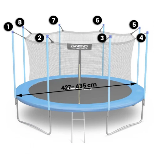 Siatka wewnętrzna do trampoliny 435cm 14FT Neo-Sport