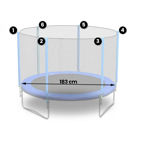 Siatka zewnętrzna do trampoliny 183cm 6FT Neo-Sport