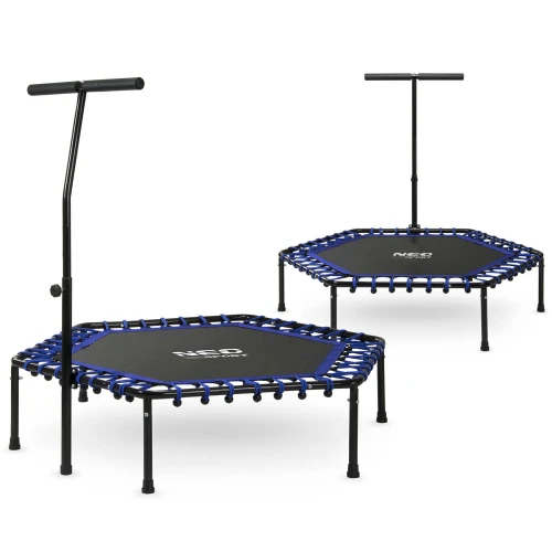 Trampolina fitness z uchwytem 127 cm Neo-Sport - sześciokątna 