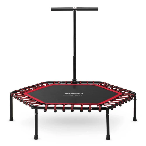 Trampolina fitness z uchwytem 127 cm Neo-Sport - sześciokątna czerwona