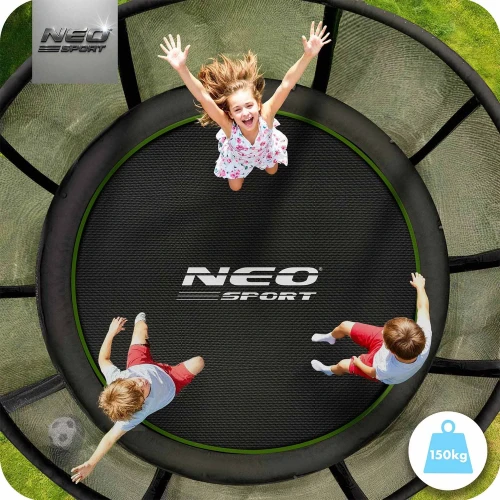 Trampolina ogrodowa 10ft/312cm z siatką zewnętrzną i drabinką Neo-Sport