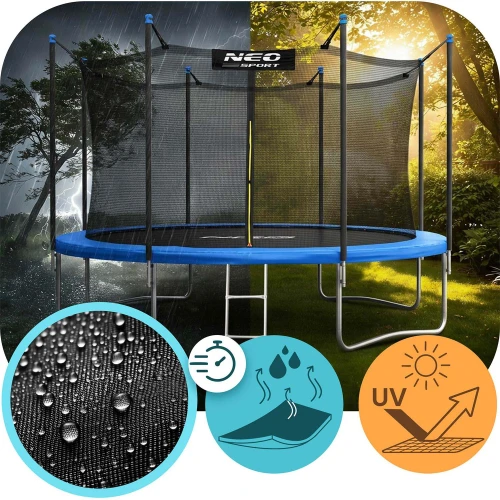 Trampolina ogrodowa 12ft/374cm z siatką wewnętrzną i drabinką Neo-Sport