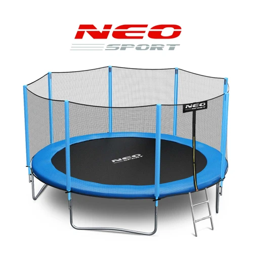 Trampolina ogrodowa 14ft/435cm z siatką zewnętrzną i drabinką Neo-Sport