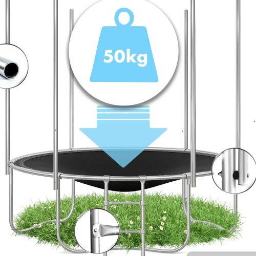 Trampolina ogrodowa 14ft/435cm z siatką zewnętrzną i drabinką Neo-Sport
