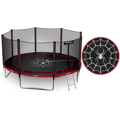 Trampolina ogrodowa 14ft/435cm z siatką zewnętrzną i drabinką Neo-Sport