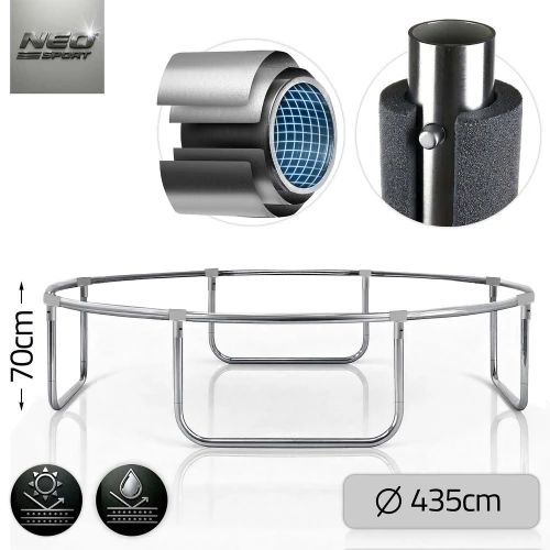 Trampolina ogrodowa 14ft/435cm z siatką wewnętrzną i drabinką Neo-Sport