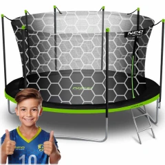 Trampolina ogrodowa 15ft/465cm z siatką wewnętrzną i drabinką Neo-Sport