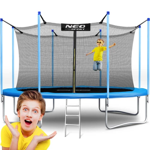 Trampolina ogrodowa 15ft/465cm z siatką wewnętrzną i drabinką Neo-Sport