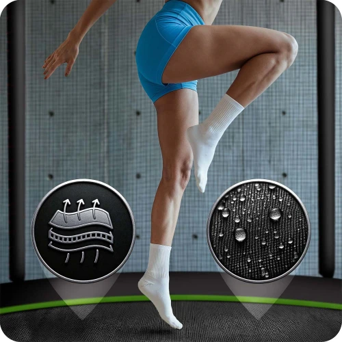 Trampolina ogrodowa 15ft/465cm z siatką zewnętrzną i drabinką Neo-Sport