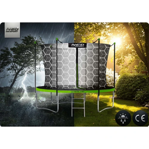 Trampolina ogrodowa 6ft/183cm z siatką wewnętrzną i drabinką Neo-Sport