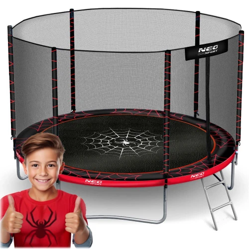 Trampolina ogrodowa 8ft/252cm z siatką zewnętrzną i drabinką Neo-Sport