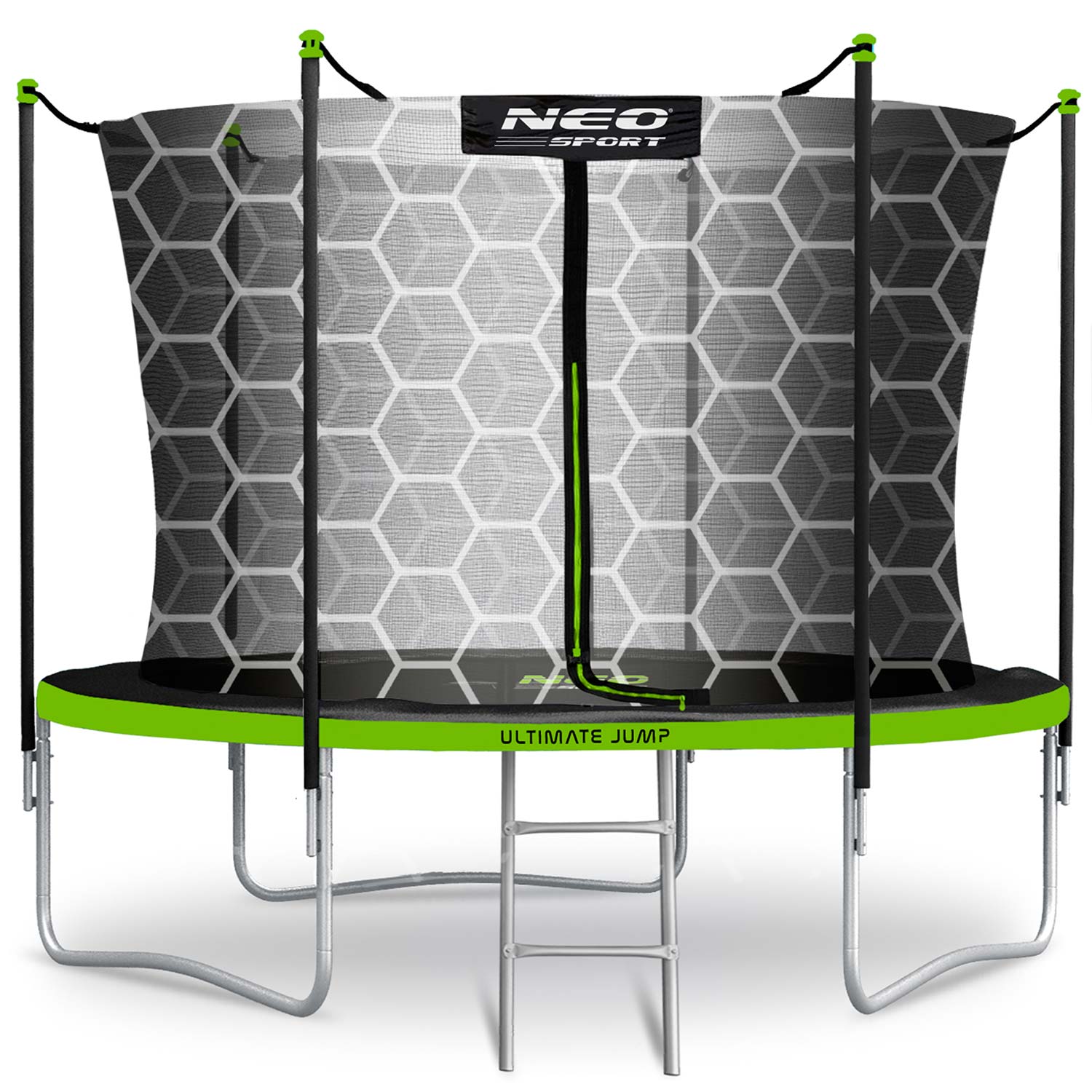 Trampolina ogrodowa 8ft/252cm z siatką wewnętrzną i drabinką Neo-Sport