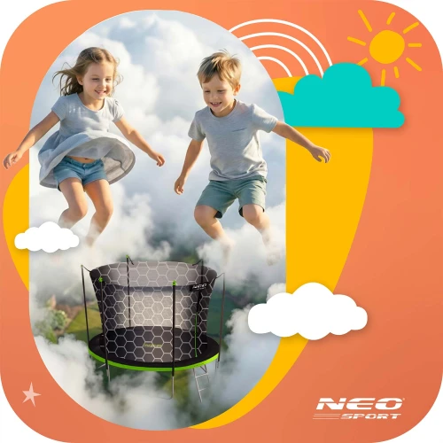 Trampolina ogrodowa 8ft/252cm z siatką wewnętrzną i drabinką Neo-Sport