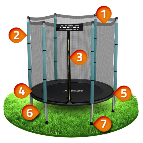 Trampolina ogrodowa dla dzieci 140 cm 4,5ft Neo-Sport