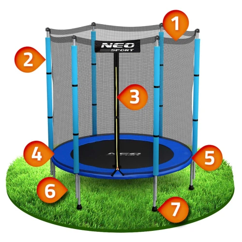 Trampolina ogrodowa dla dzieci 140 cm 4,5ft Neo-Sport