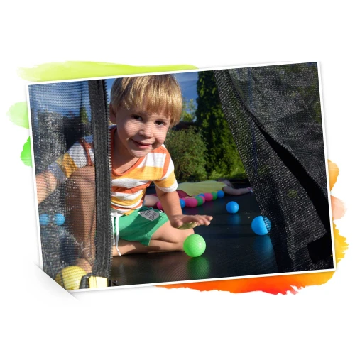 Trampolina ogrodowa profilowana 8ft/252cm z siatką wewnętrzną Neo-Sport + maszyna do baniek GRATIS