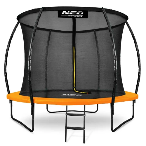 Trampolina ogrodowa profilowana 8ft/252cm z siatką wewnętrzną Neo-Sport + maszyna do baniek GRATIS