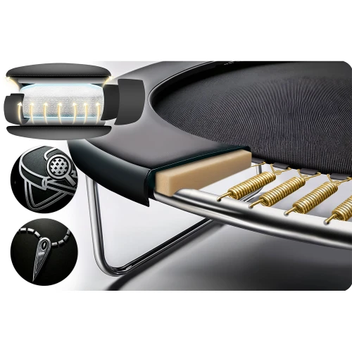 Trampolina ogrodowa profilowana 10ft/312cmz siatką wewnętrzną Neo-Sport