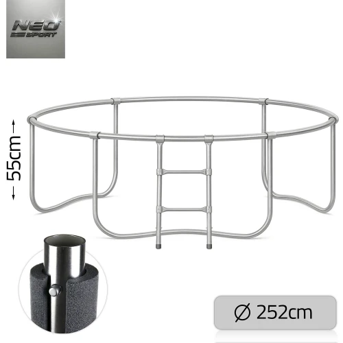 Trampolina ogrodowa profilowana 8ft/252cm z siatką wewnętrzną Neo-Sport