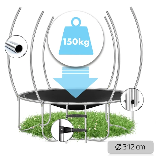 Trampolina ogrodowa profilowana 10ft/312cmz siatką wewnętrzną Neo-Sport