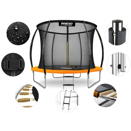 Trampolina ogrodowa profilowana 10ft/312cmz siatką wewnętrzną Neo-Sport