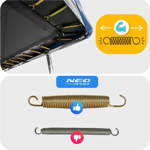   Trampolina ogrodowa prostokątna 14x10ft/427x305cm z siatką zewnętrzną i drabinką Neo-Sport