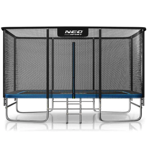   Trampolina ogrodowa prostokątna 14x10ft/427x305cm z siatką zewnętrzną i drabinką Neo-Sport