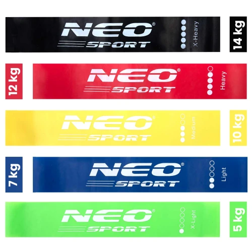 Zestaw taśma oporowych do ćwiczeń NS-959 Neo-Sport 5 szt. 